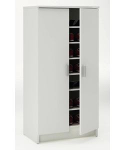ARMADIO SCARPIERA BIANCO CON 2 ANTE, 54,6X35,3X108 CM